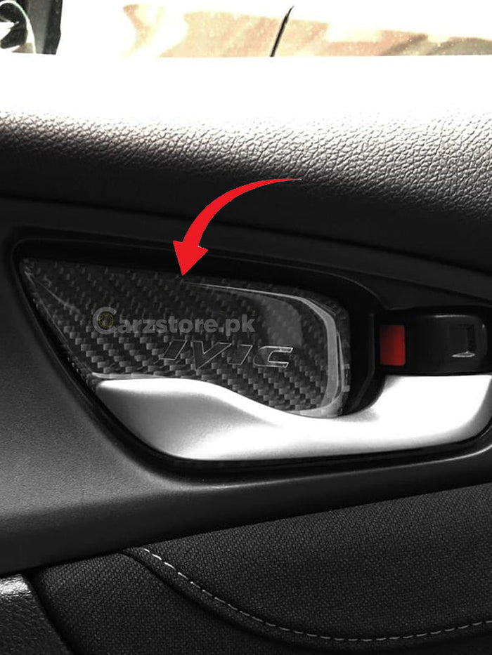 Honda Civic new Inner Door Handle Protector in Carbon Fiber | Carzstore.pk