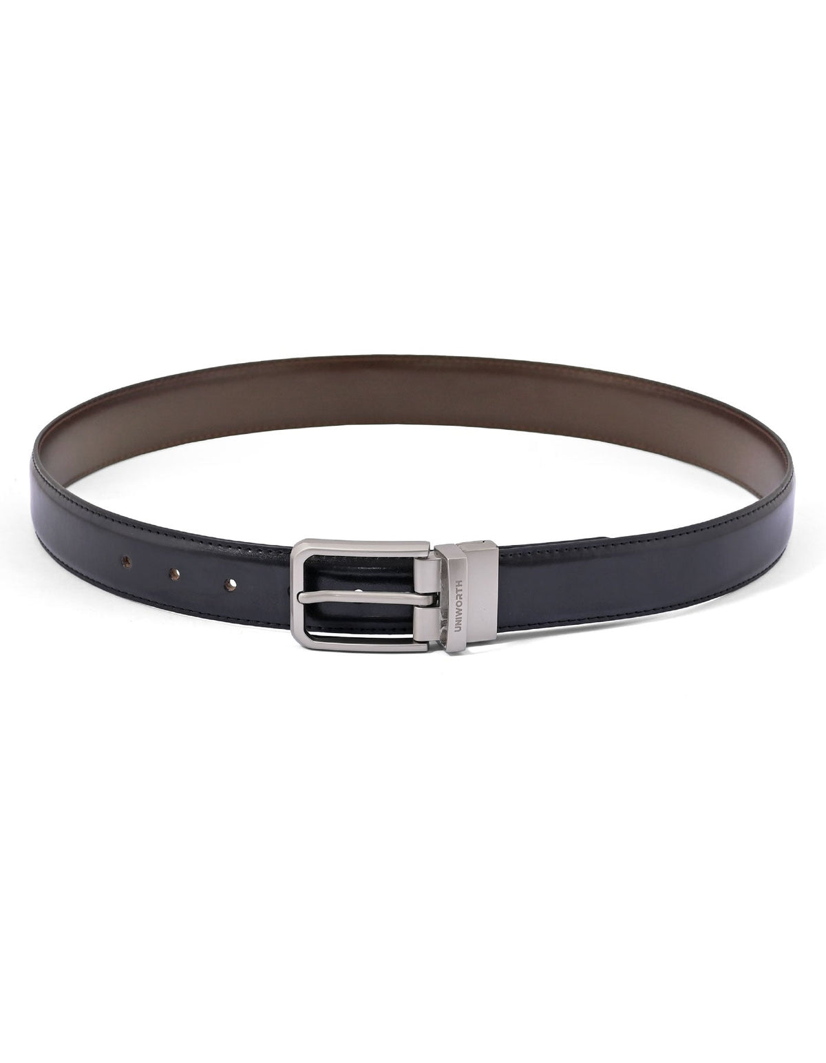 Black Plain Reversible Formal Belt