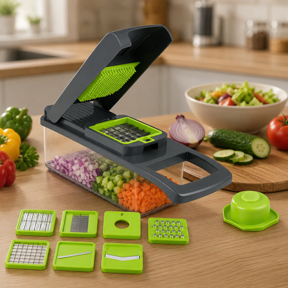 High Quality 16-in-1 Vegetable Cutter – Multifunctional Chopper & Slicer Set