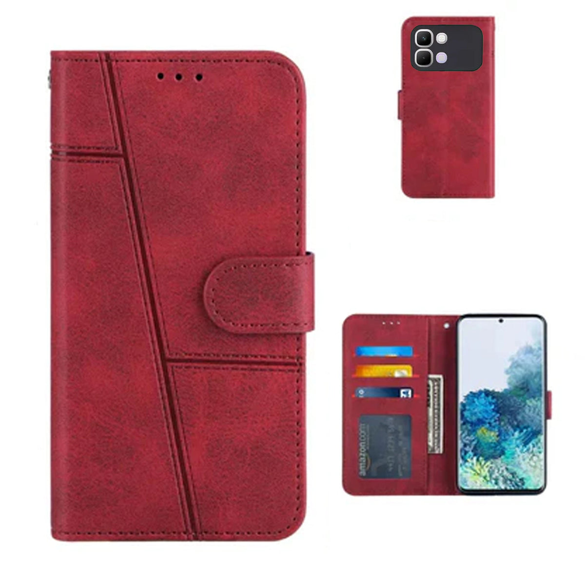 [FREE SHIPPING] BOOKLET LEATHER CASE FOR INFINIX SMART 20