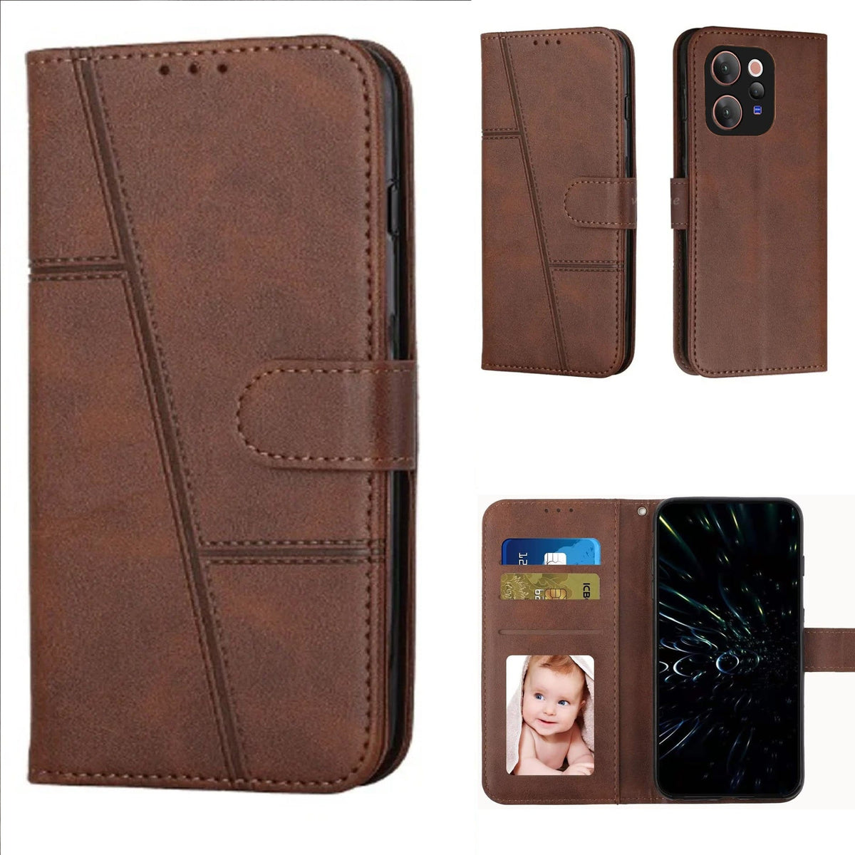 [FREE SHIPPING] BOOKLET LEATHER CASE FOR VIVO V70