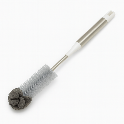 Aluminum Bottle Brush with Soft Scrub Tip for Deep, Scratch-Free Cleaning