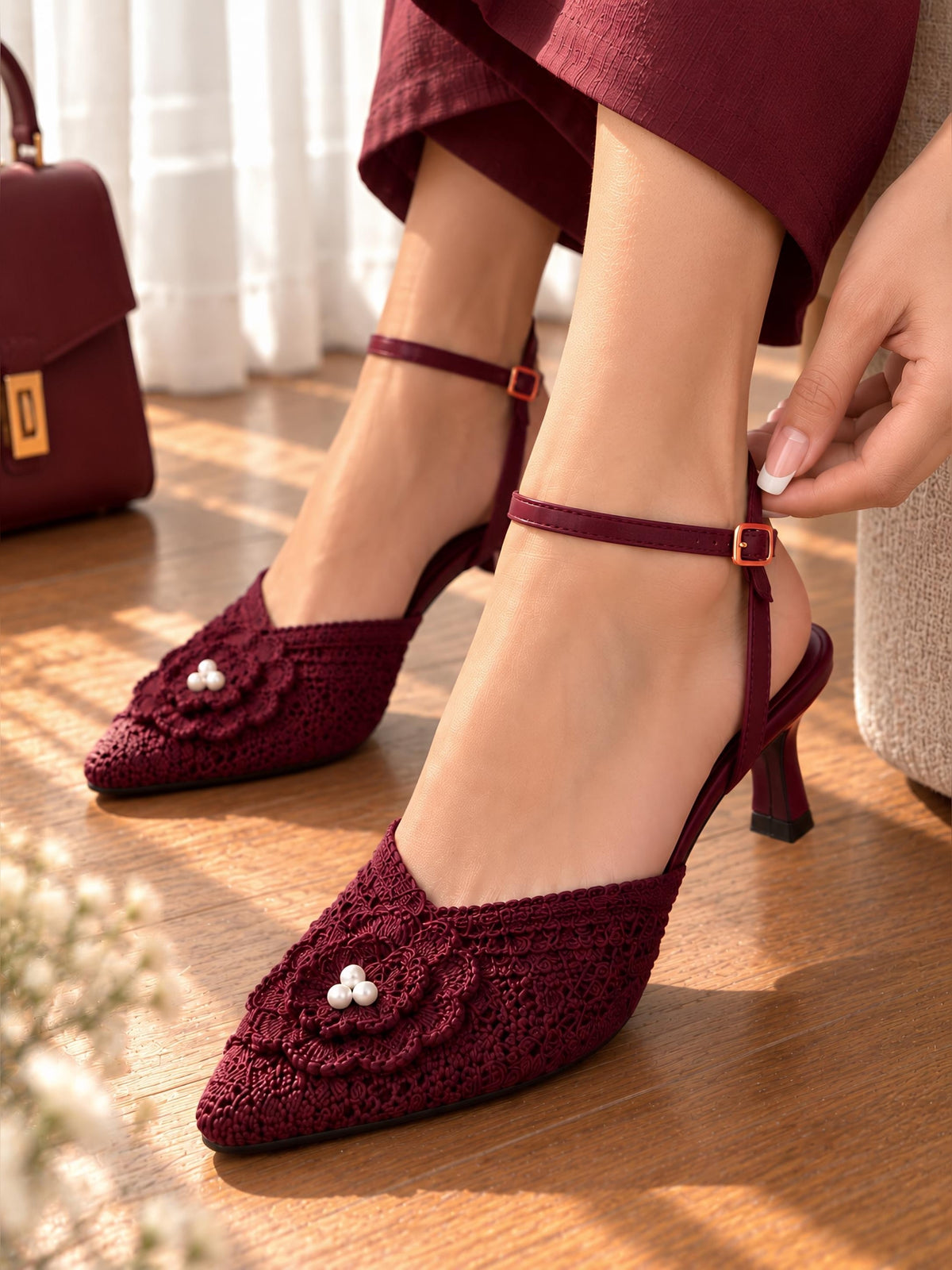 Bloom Slingback Kitten Heels