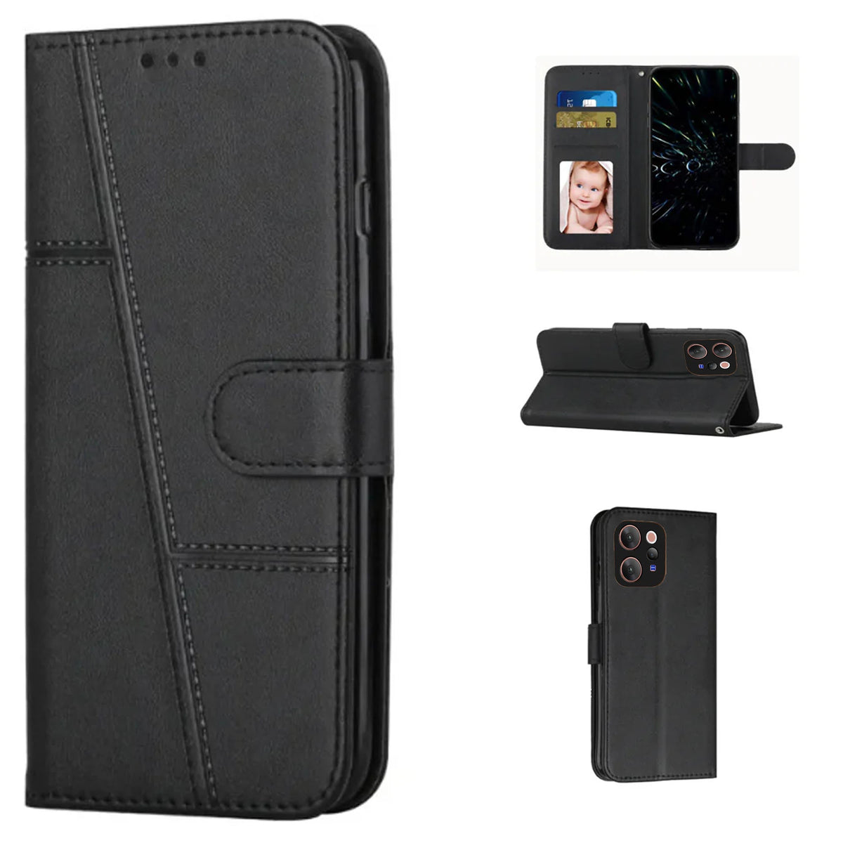 [FREE SHIPPING] BOOKLET LEATHER CASE FOR VIVO V70