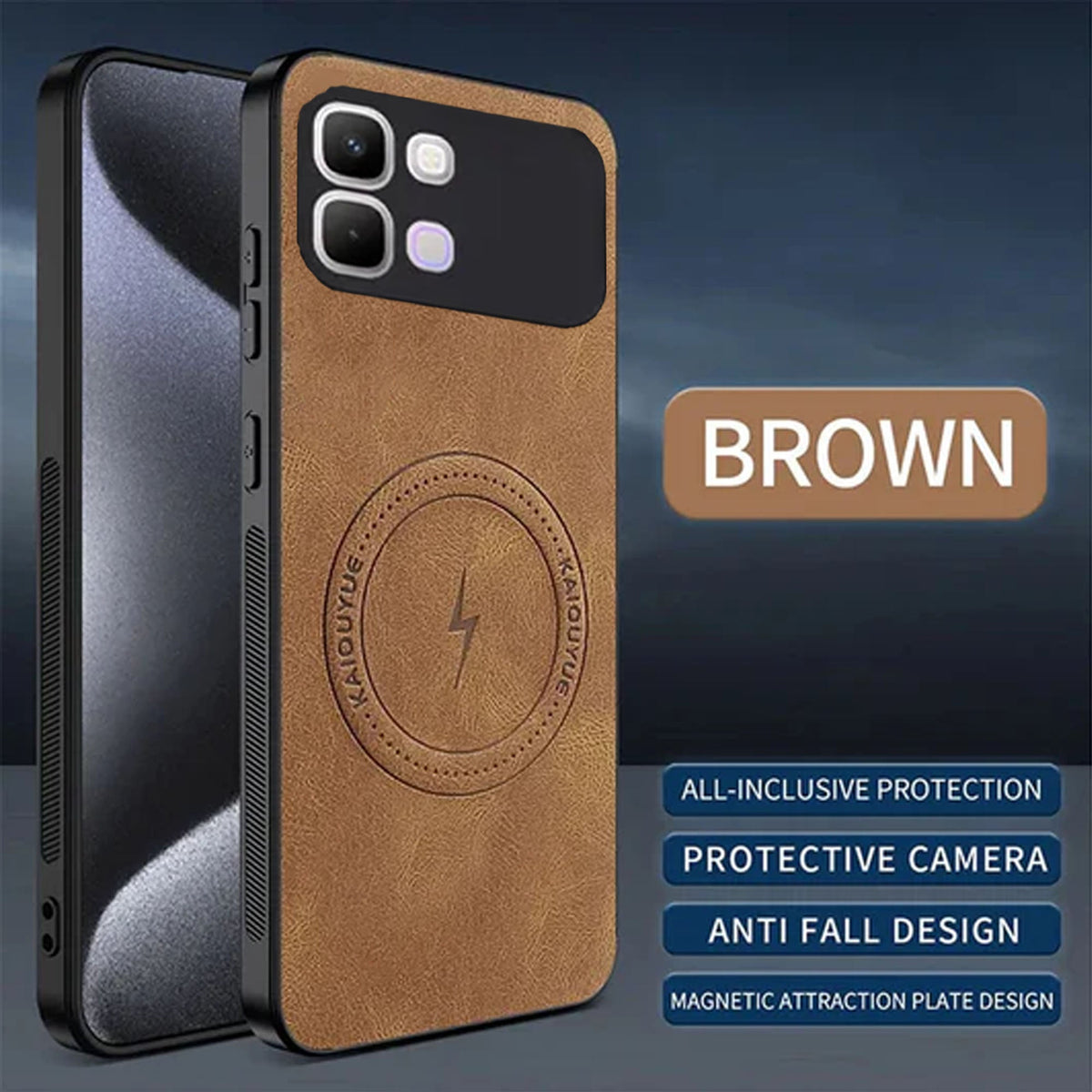 [FREE SHIPPING] SLIM MAGSAFE LEATHER CASE FOR INFINIX NOTE 60/NOTE 60 PRO