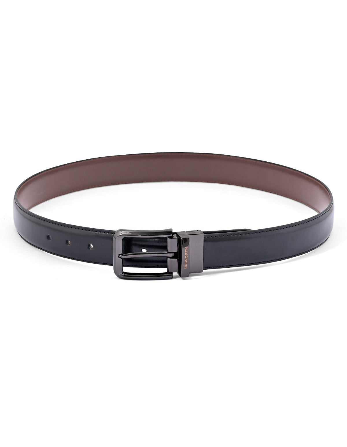 Black Plain Reversible Formal Belt