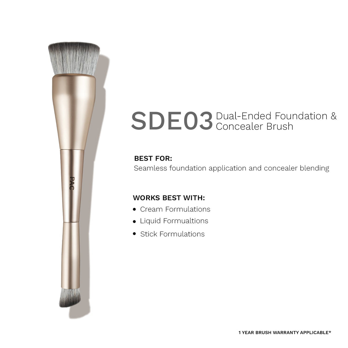 SDE 03 Dual-Ended Foundation & Concealer Brush