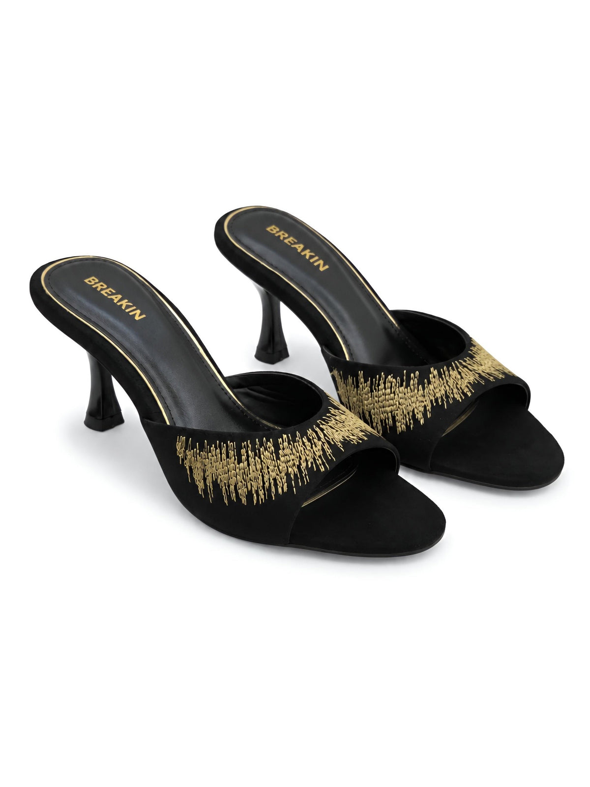 Splash Embroidery Heel