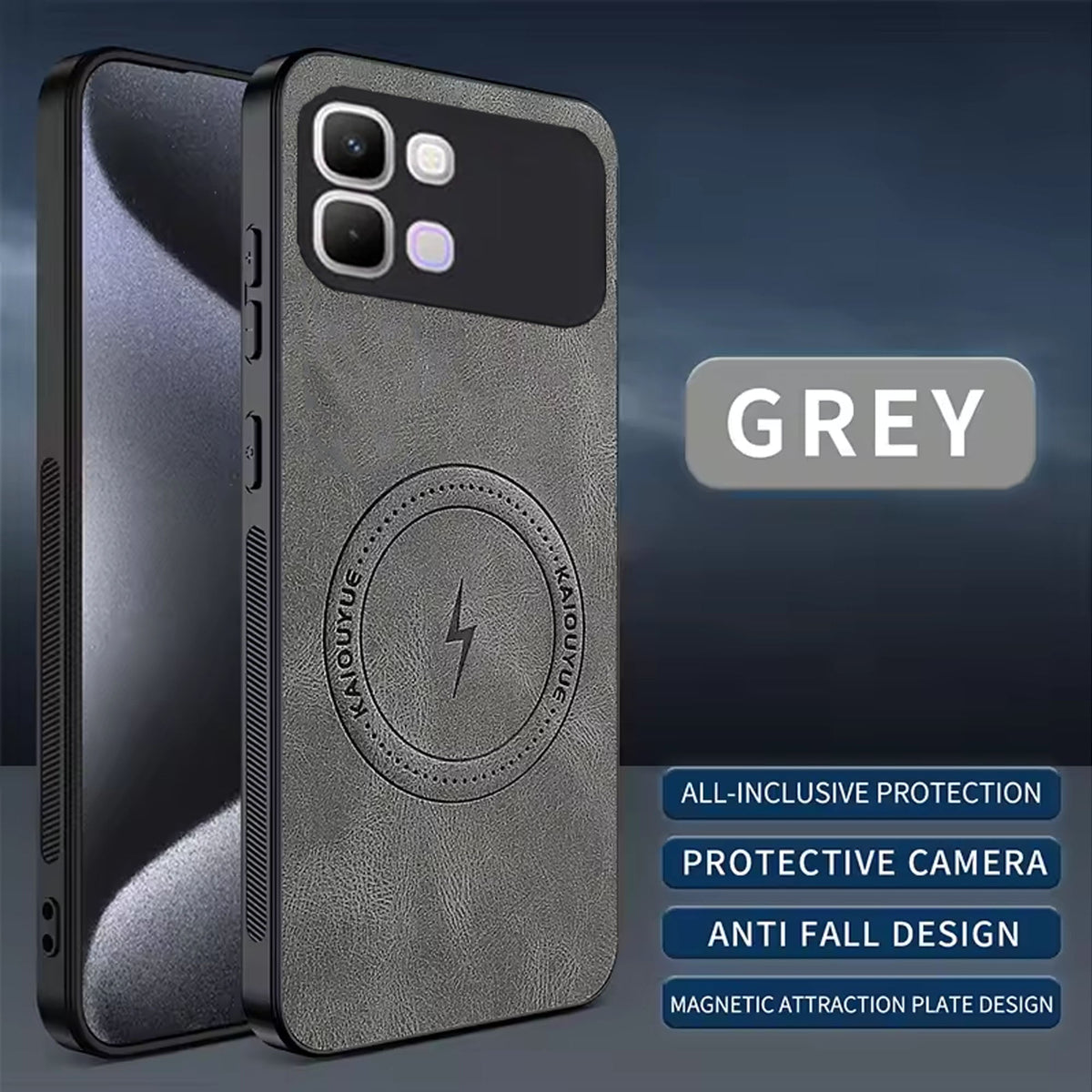 [FREE SHIPPING] SLIM MAGSAFE LEATHER CASE FOR INFINIX NOTE 60/NOTE 60 PRO