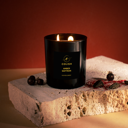 AMBER SAFFRON SCENTED CANDLE