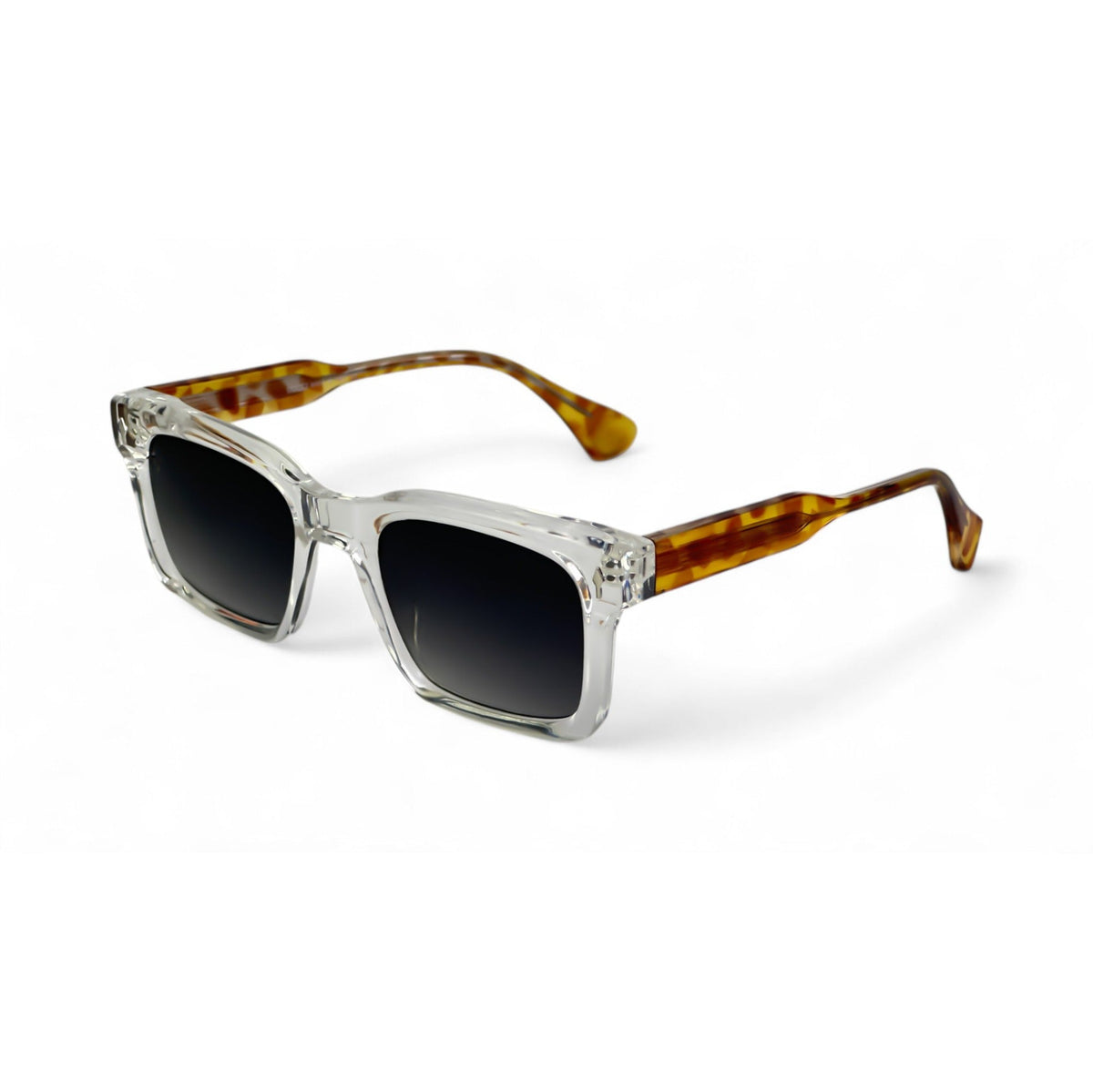 CrystalShade Bold Clear Transparent Rectangle Sunglasses