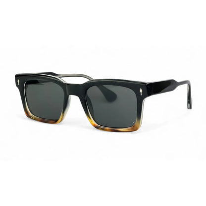CrystalShade Bold Leopard Pattern Rectangle Sunglasses