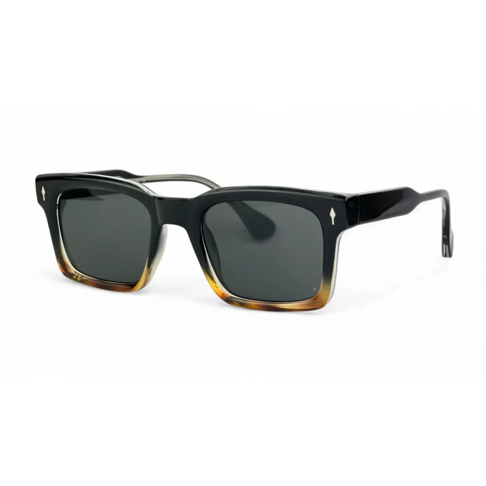 CrystalShade Bold Leopard Pattern Rectangle Sunglasses
