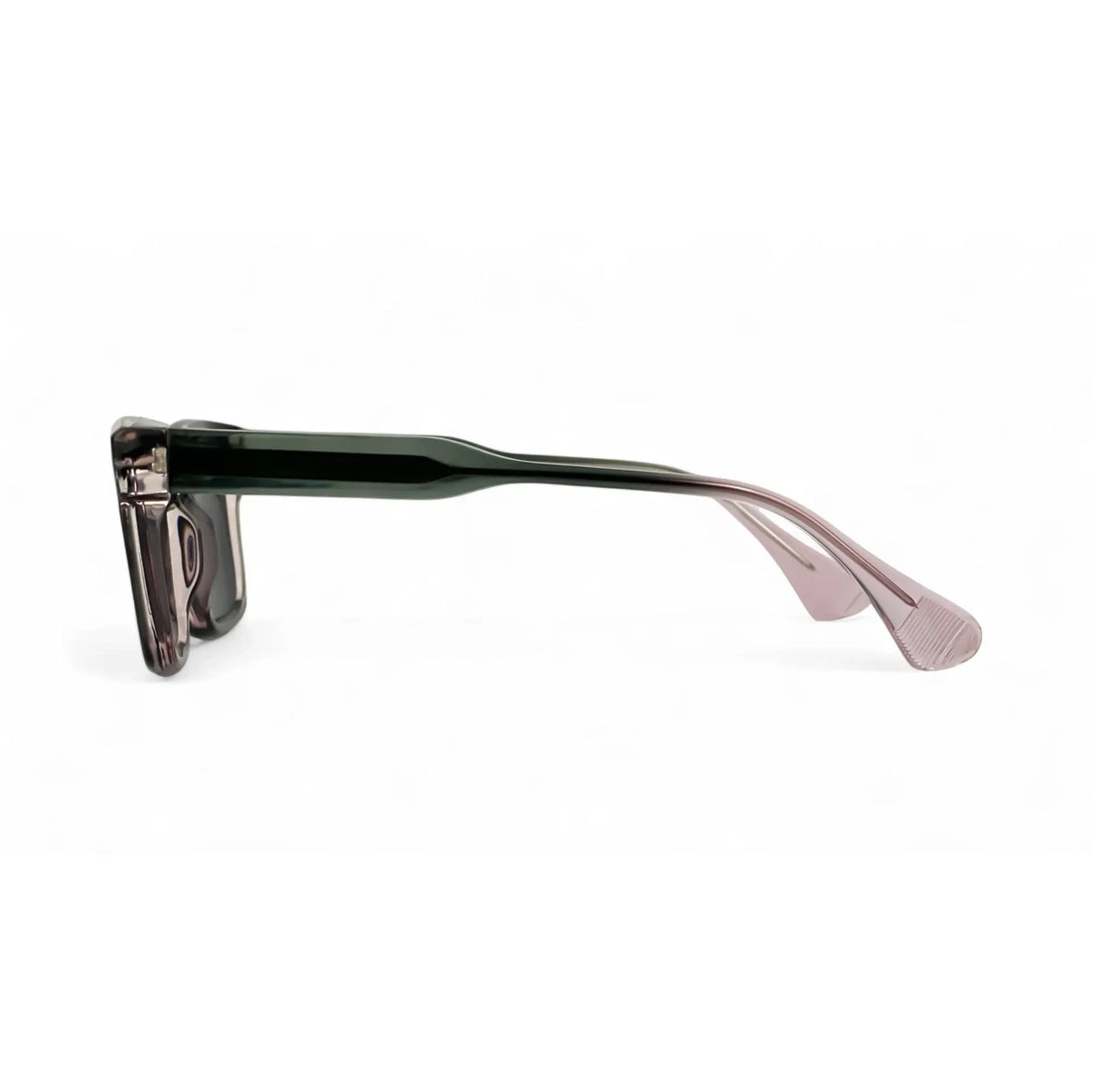 CrystalShade Bold Dual Shade Green Pink Rectangle Sunglasses