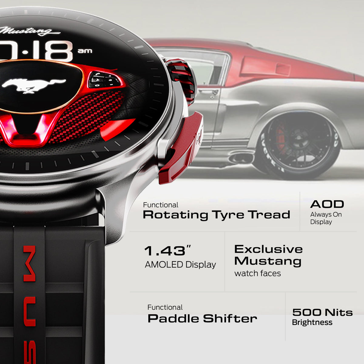 Mustang® Official Collab - Racer Black Blaze