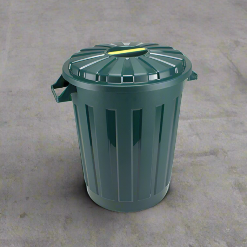 Plastic Garbage Bin 30L Dark Green (Made in Portugal)