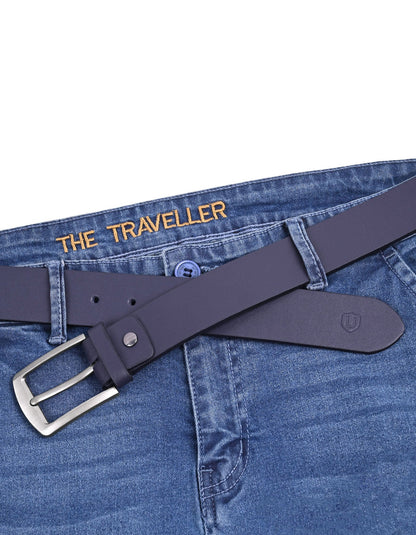 Navy Plain Casual Belt