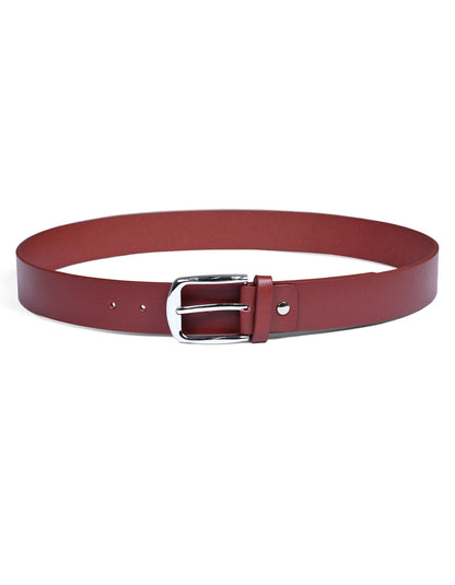 Burgundy Plain Casual Belt