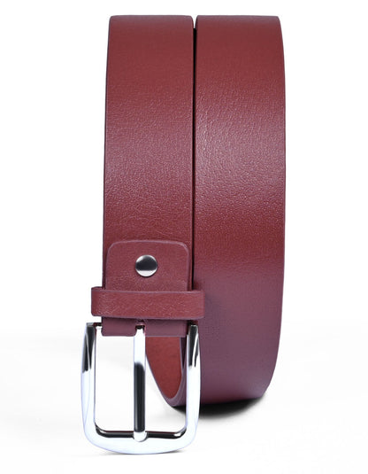 Burgundy Plain Casual Belt