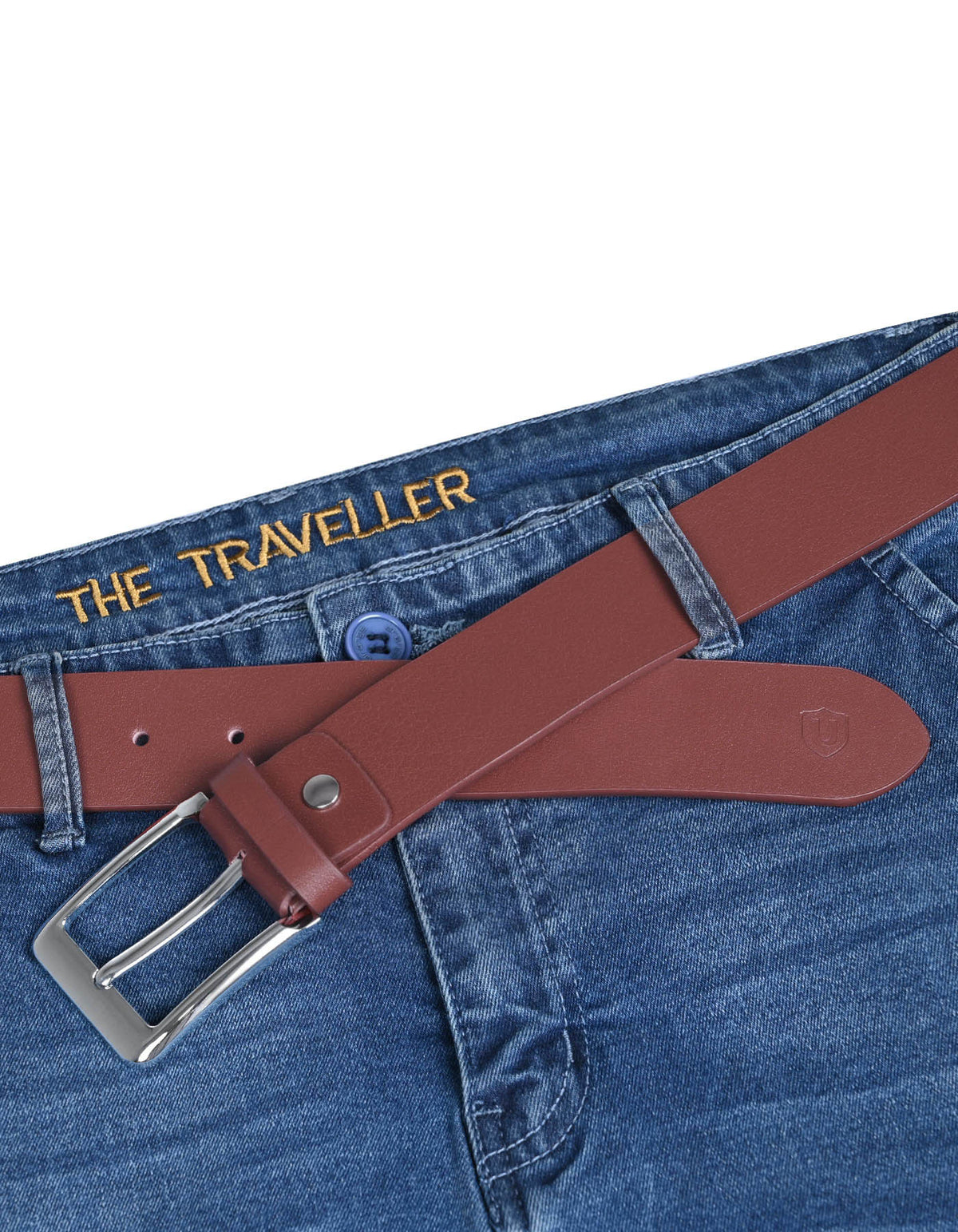 Burgundy Plain Casual Belt