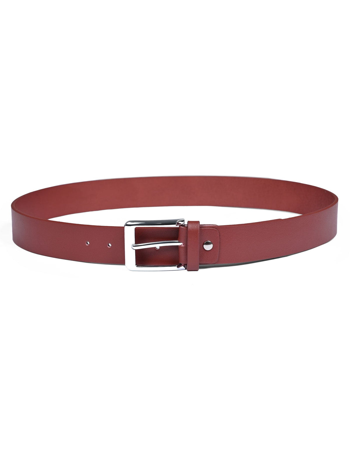 Burgundy Plain Casual Belt