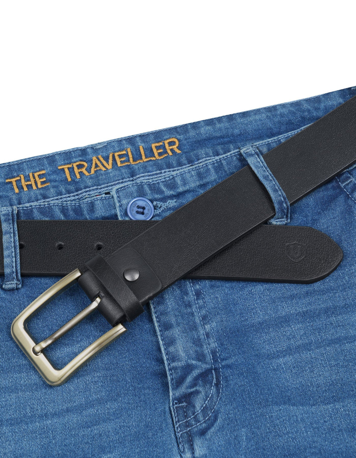 Black Texture Casual Belt