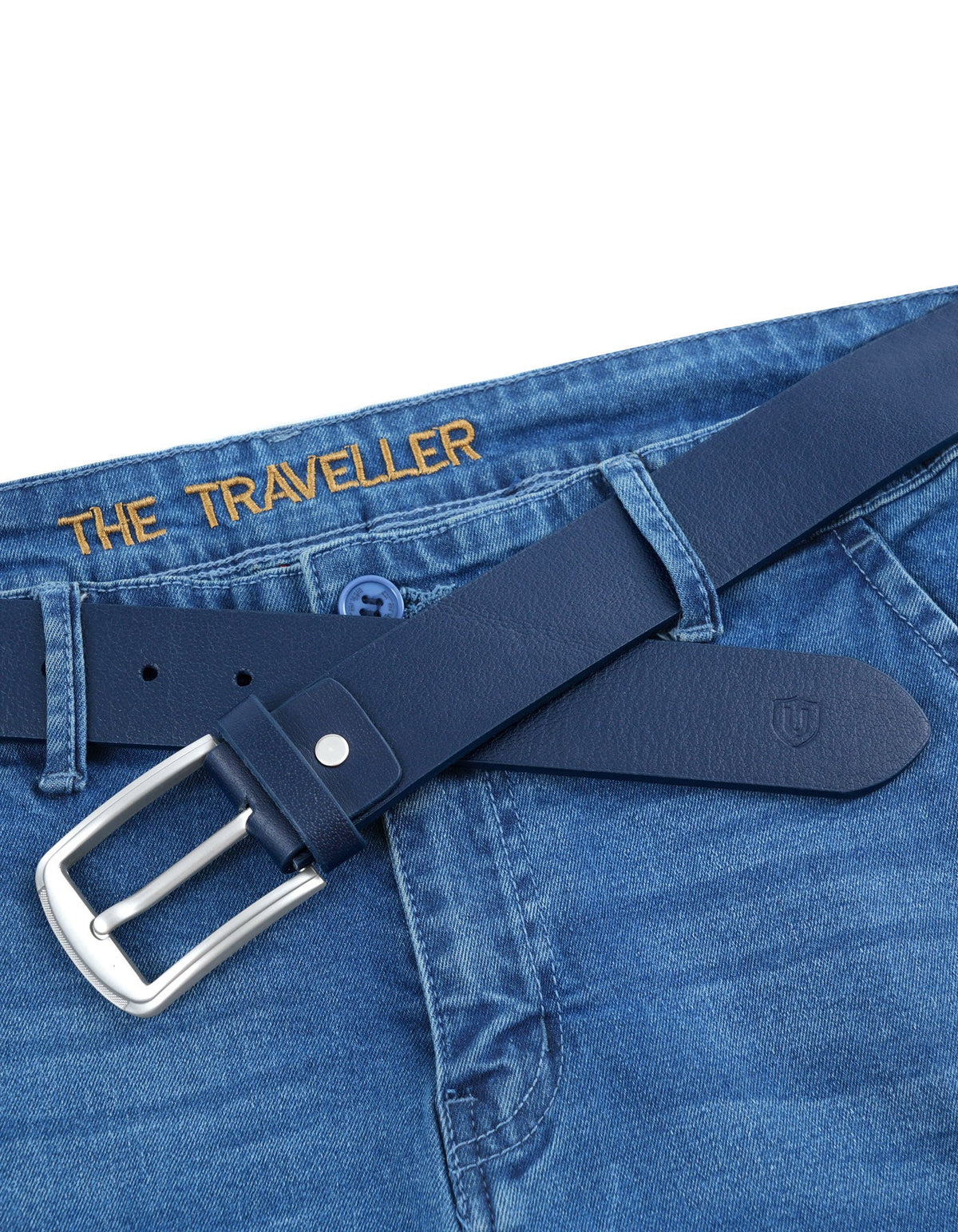 Navy Texture Casual Belt