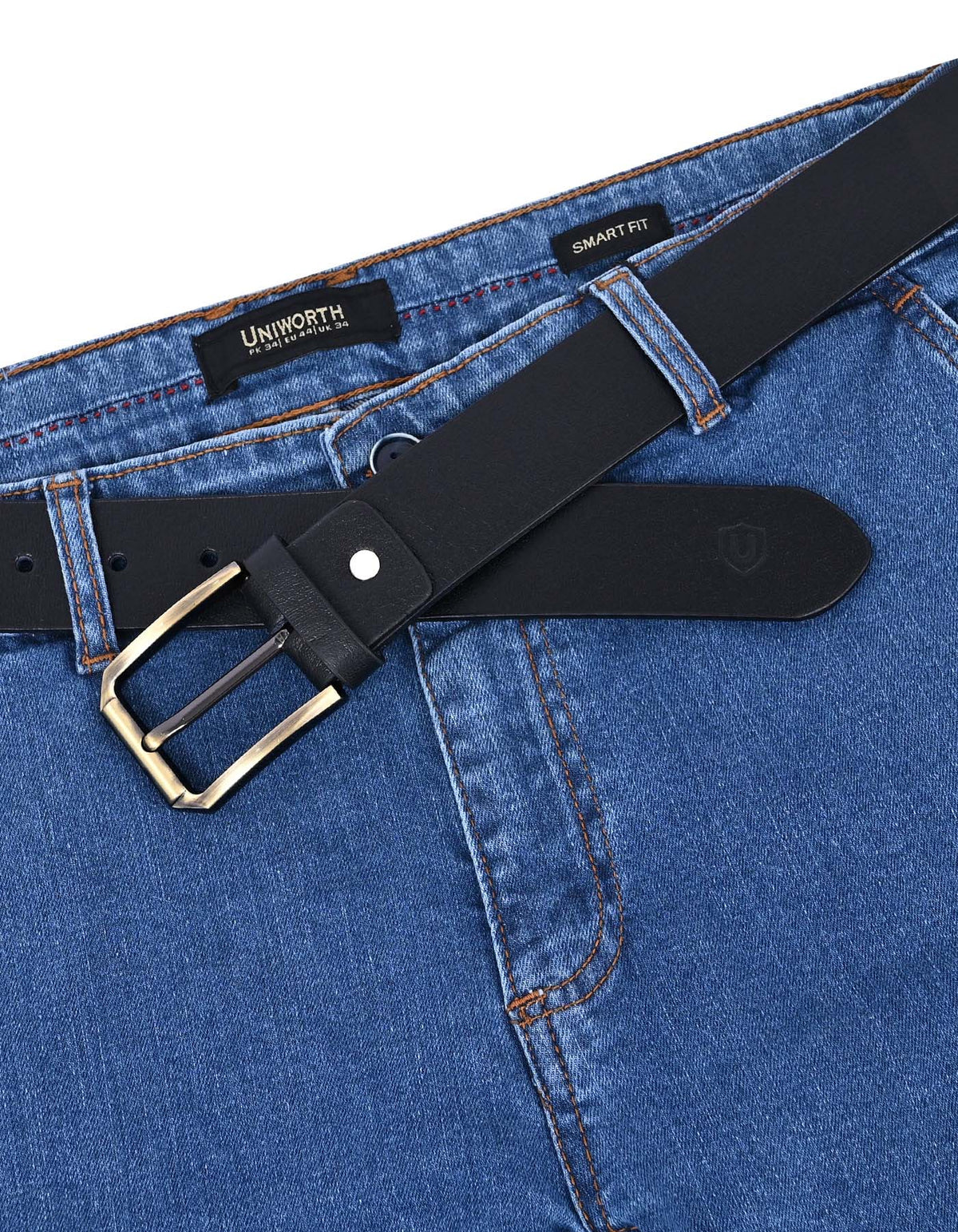 Black Plain Casual Belt