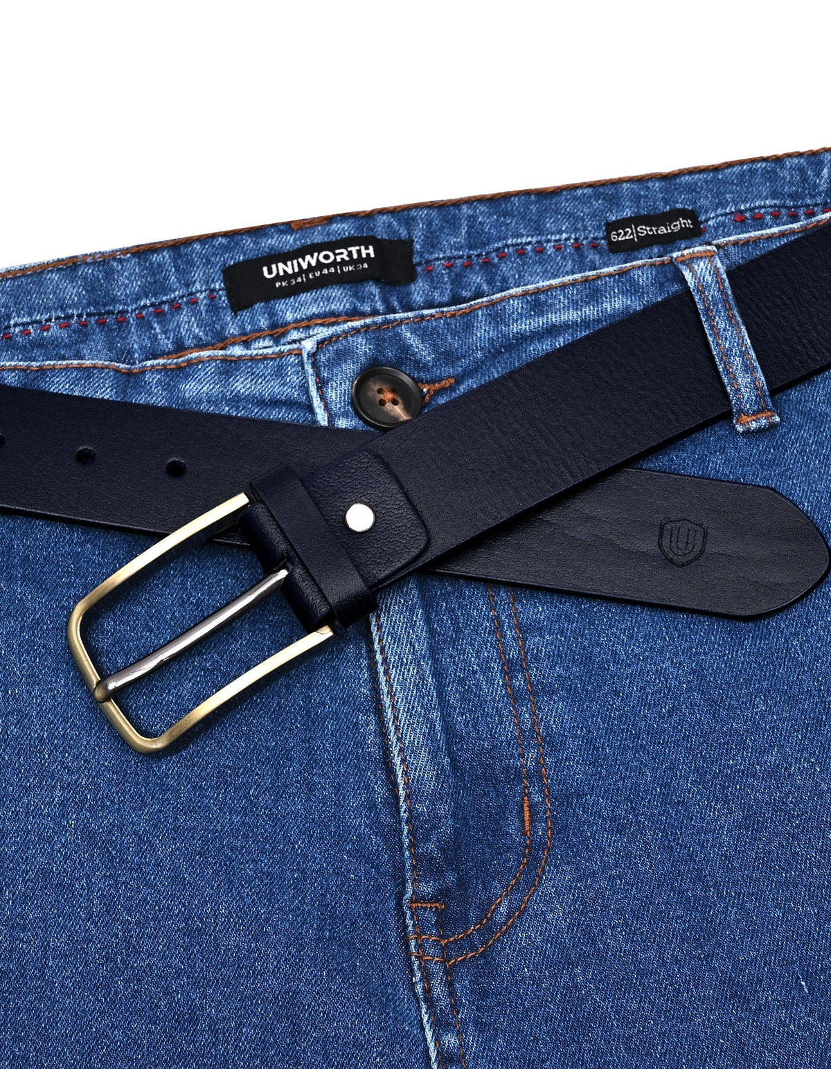 Navy Plain Casual Belt