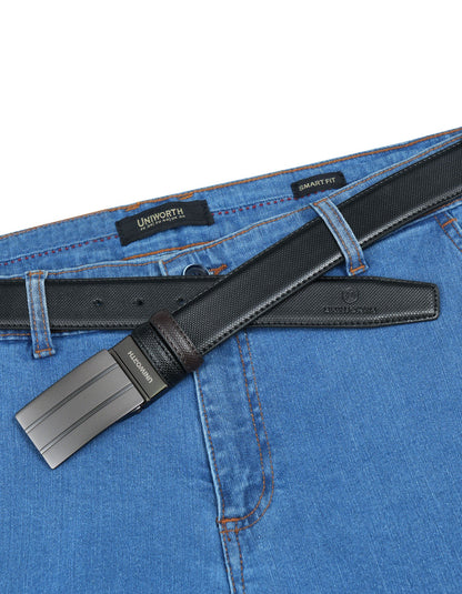 Black Texture Formal Belt
