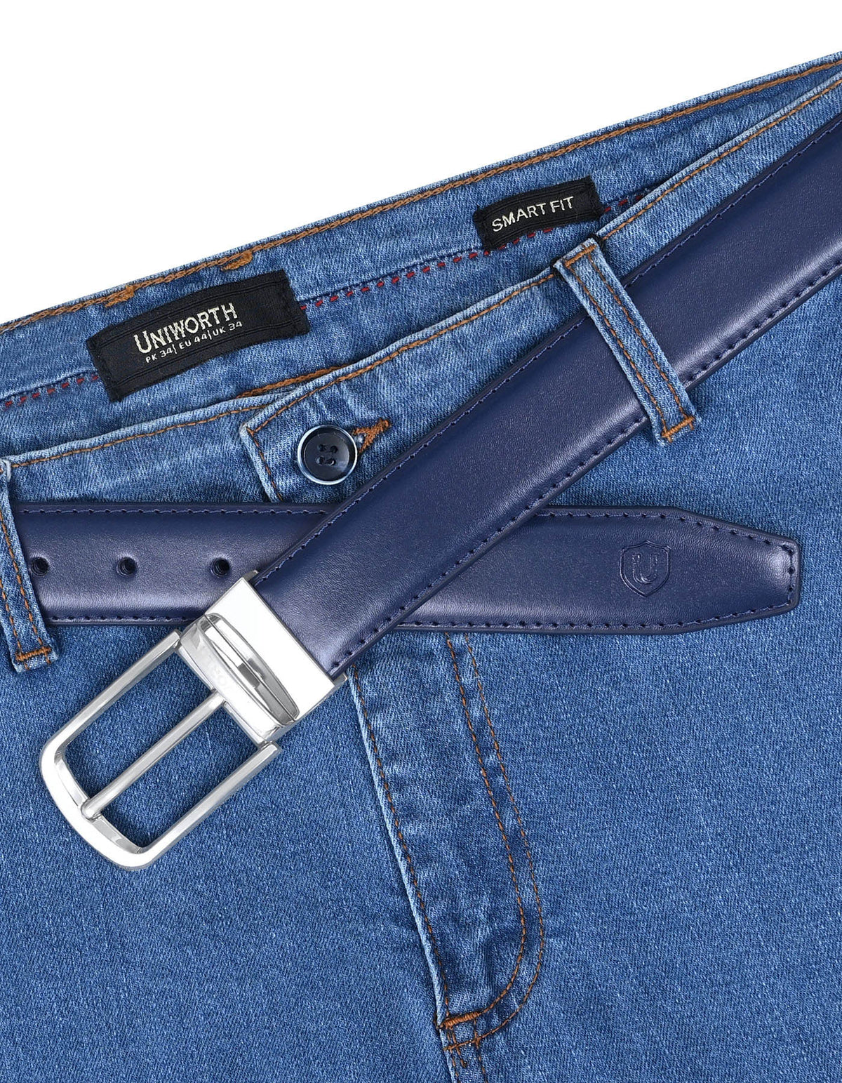Navy Plain Reversible Formal Belt