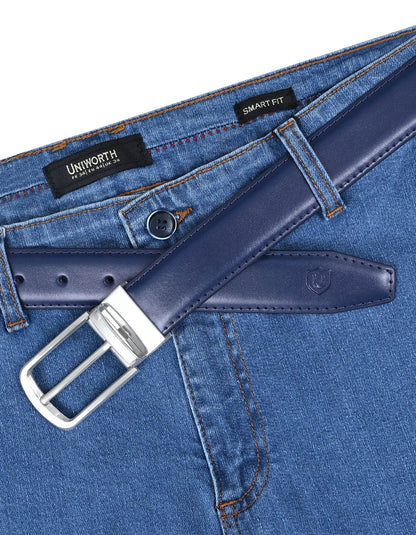 Navy Plain Reversible Formal Belt