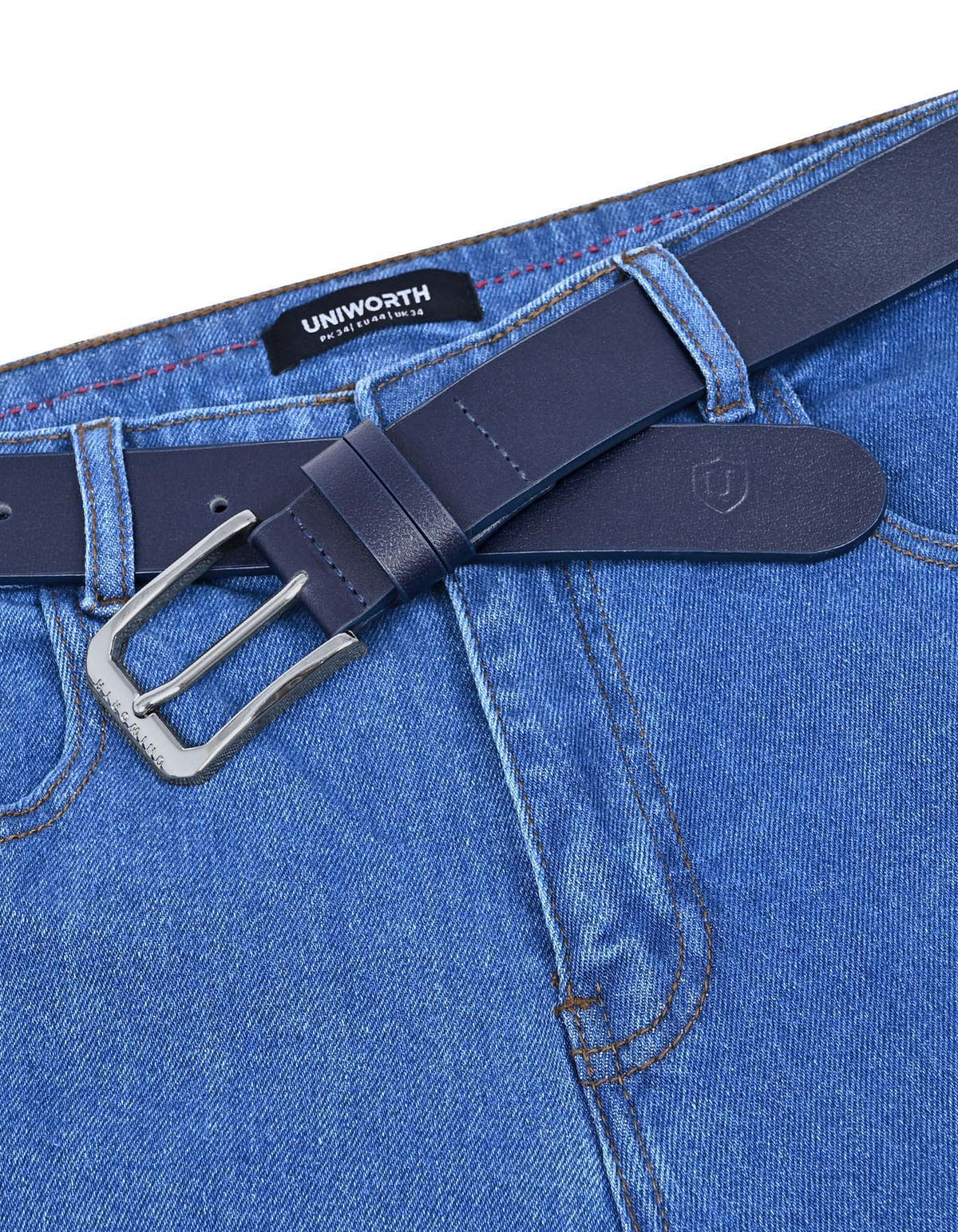 Navy Plain Formal Belt