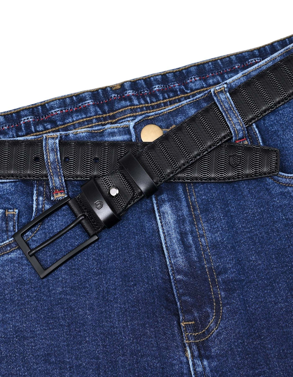Black Texture Formal Belt