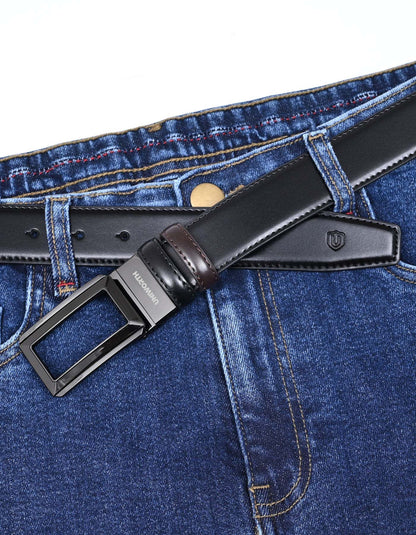 Coffee Plain Reversible Formal Belt