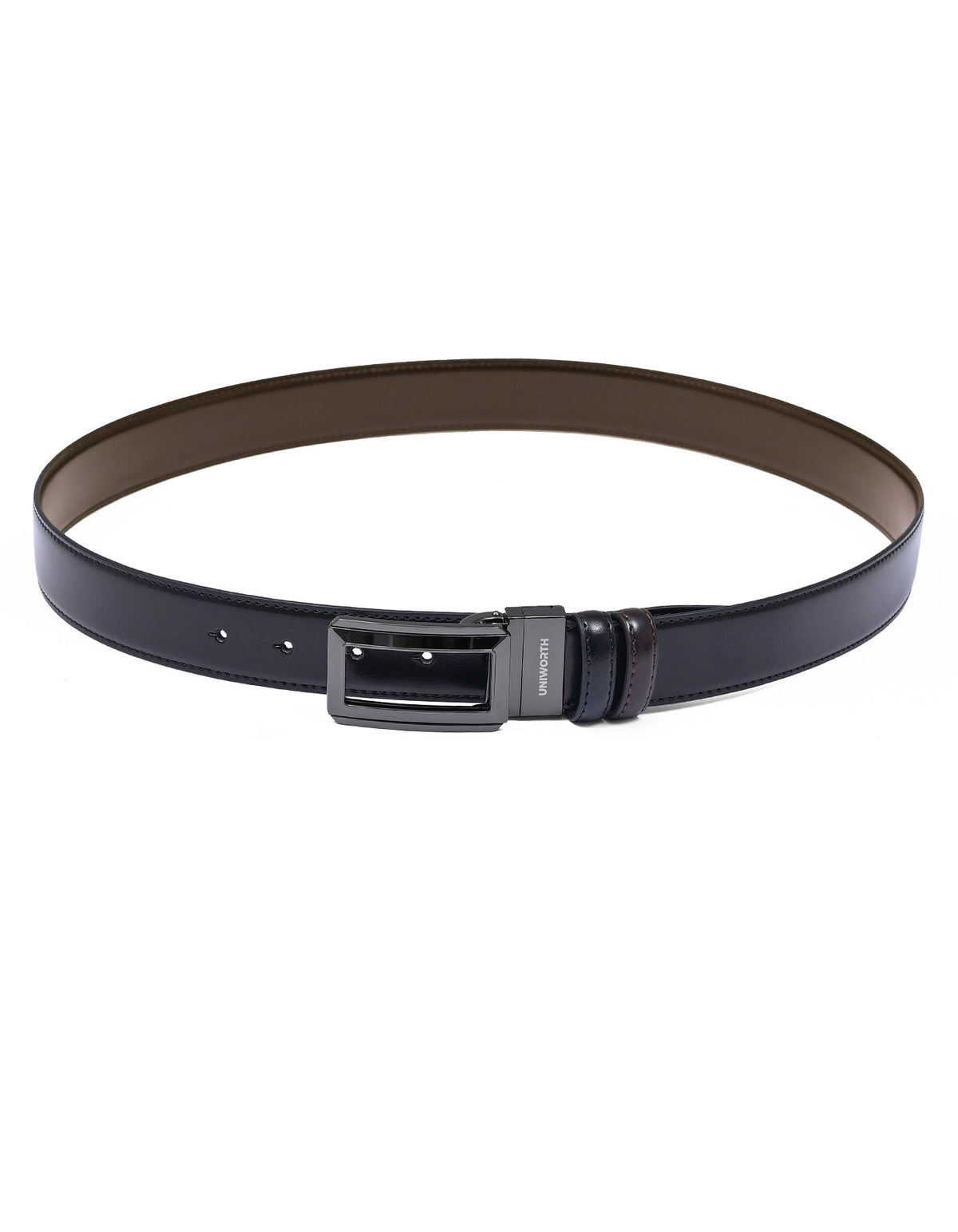 Coffee Plain Reversible Formal Belt