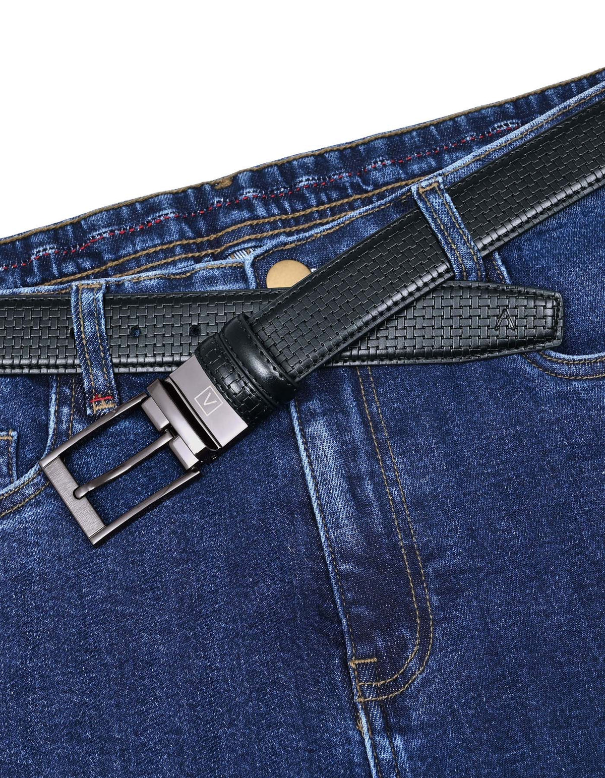 Black Plain Reversible Formal Belt