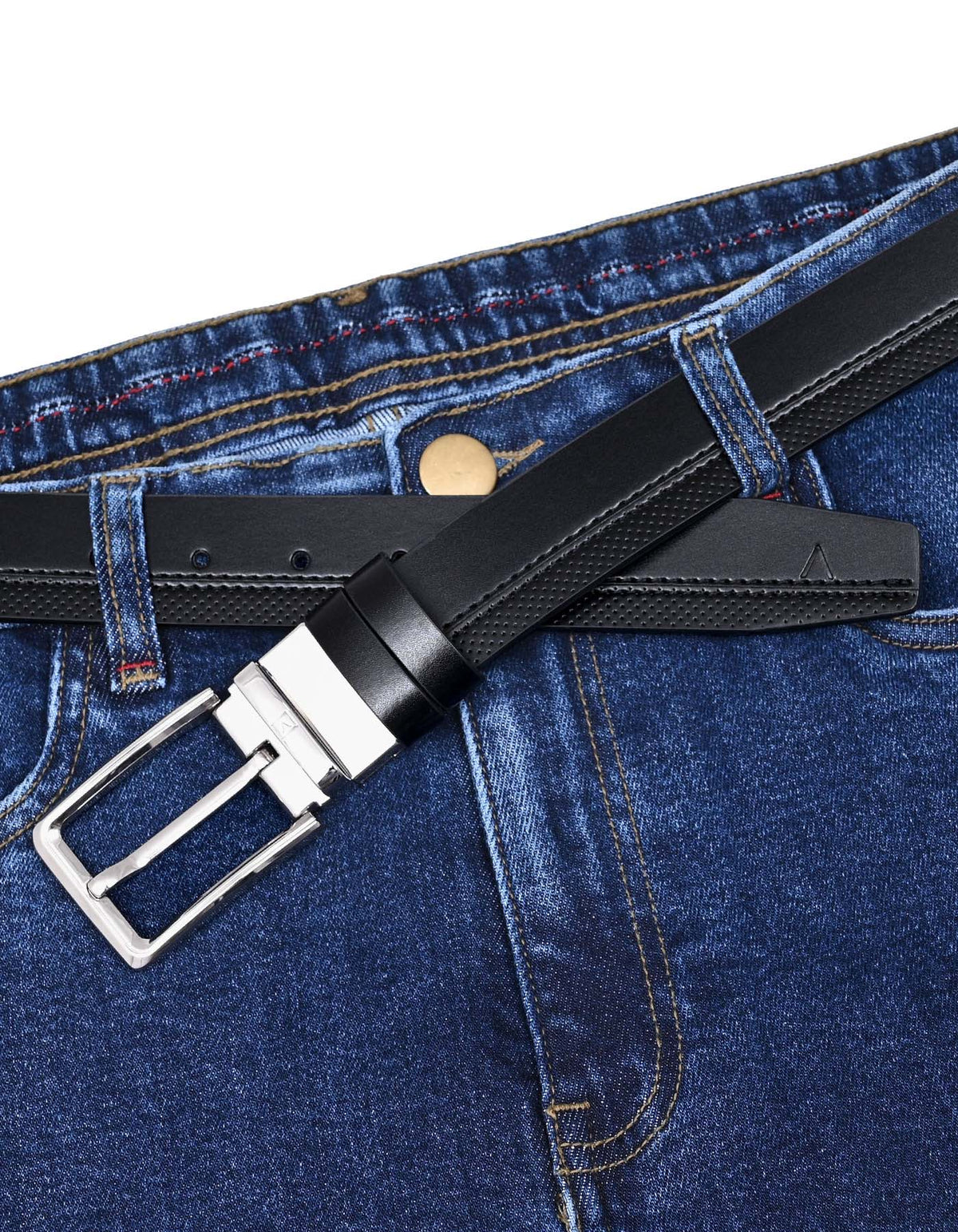 Black Texture Formal Belt