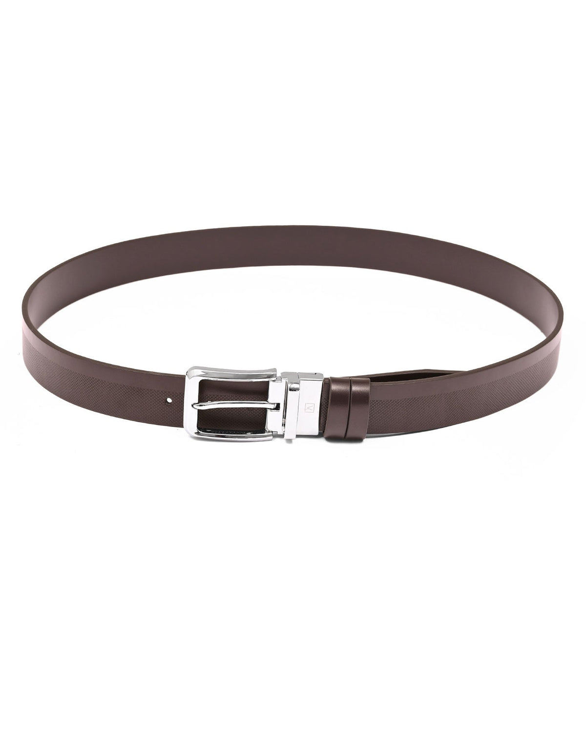 Coffee Texture Reversible Formal Belt