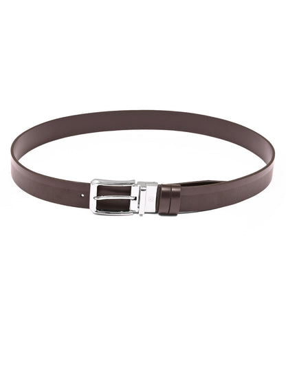 Coffee Texture Reversible Formal Belt
