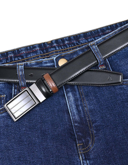 Black Plain Reversible Formal Belt