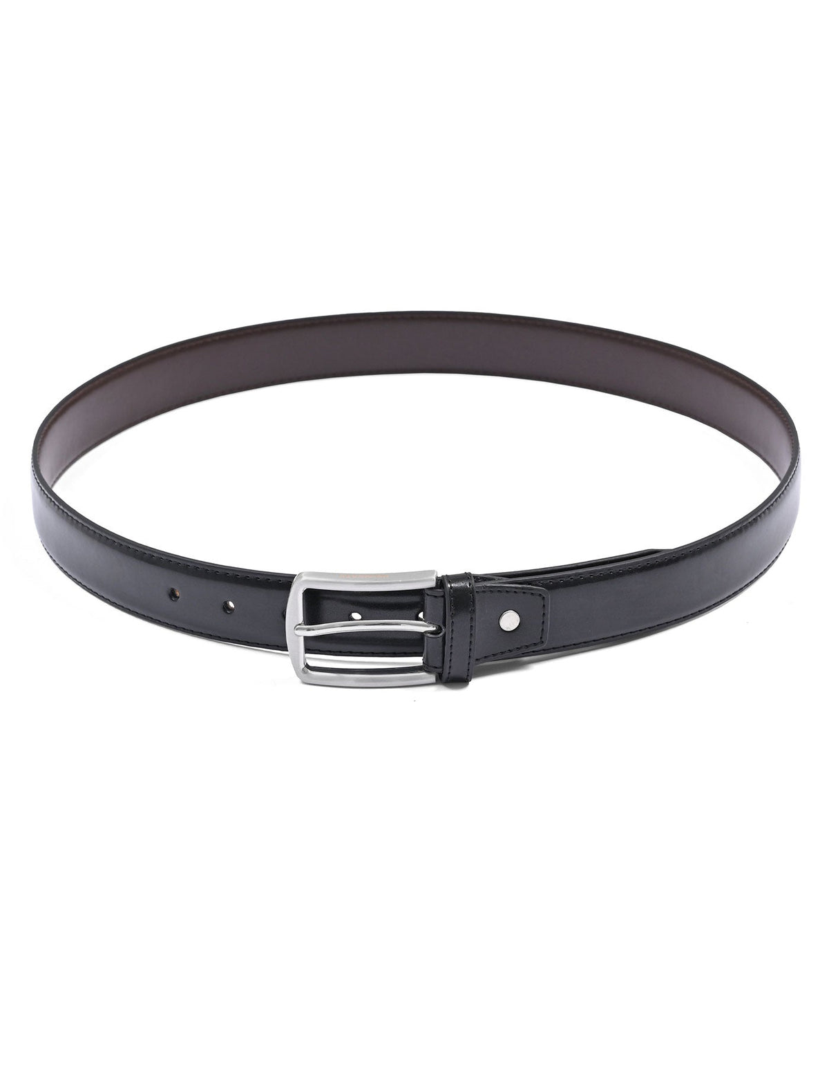 Black Plain 100% Leather Formal Belt