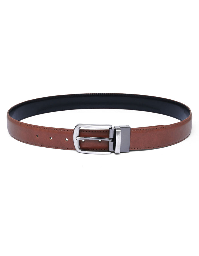 Burgundy Plain Reversible Formal Belt