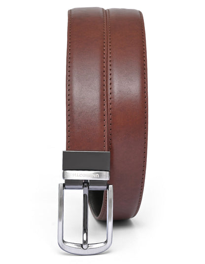 Burgundy Plain Reversible Formal Belt