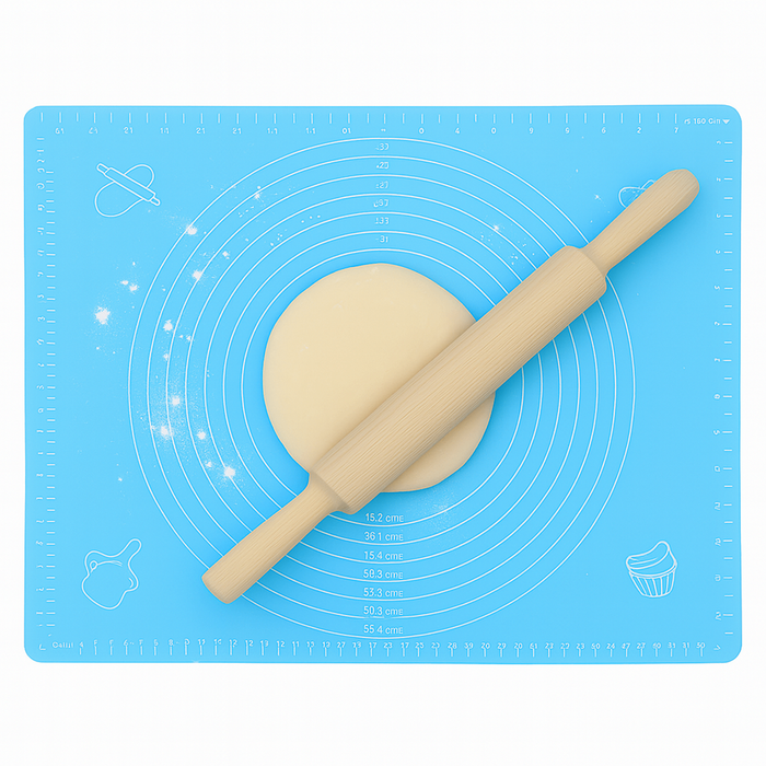 1Pc Silicone Baking Sheet (Assorted) – Non-Stick Pastry Mat with Measurement Guide