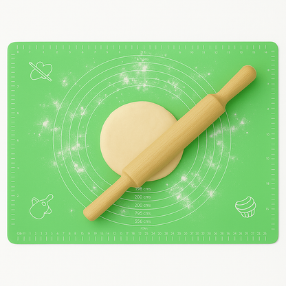 1Pc Silicone Baking Sheet (Assorted) – Non-Stick Pastry Mat with Measurement Guide