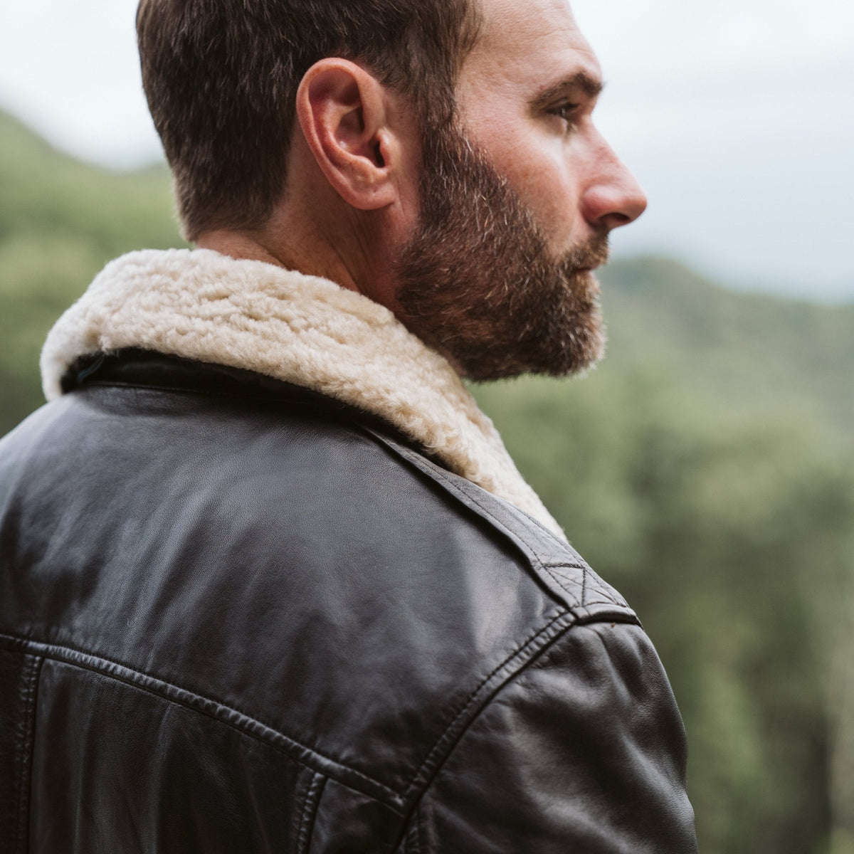 Maverick Leather Bomber Jacket | Vintage Black