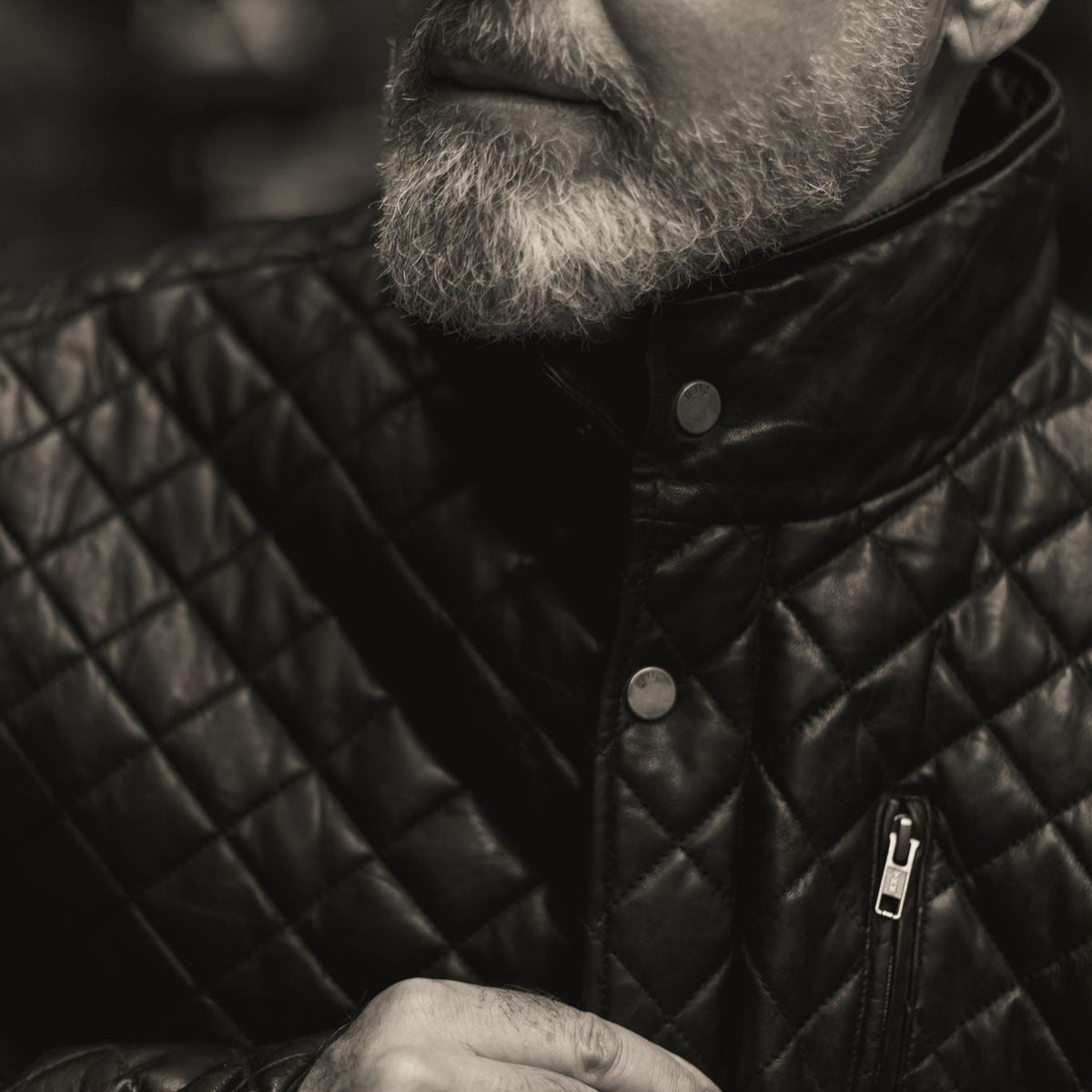 Highlands Quilted Leather Jacket | Black