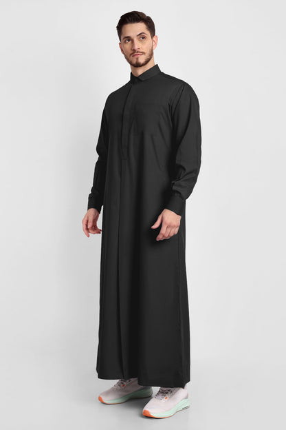 Black Tuxedo Collar Thobe