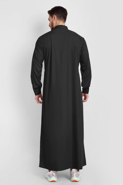 Black Tuxedo Collar Thobe